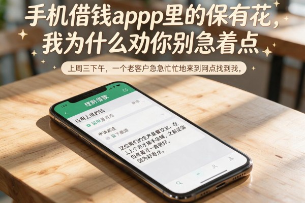 手机借钱app里的保有花，我为什么劝你别急着点