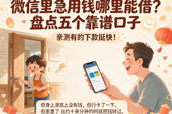 微信里急用钱哪里能借？盘点五个靠谱口子，亲测有的下款挺快！
