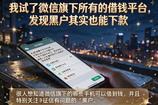 我试了微信旗下所有的借钱平台，发现黑户其实也能下款