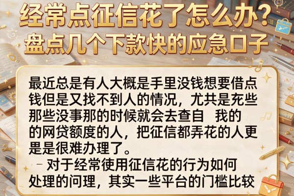 经常点征信花了怎么办？盘点几个下款快的应急口子