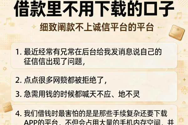 借款里不用下载的口子，细致阐述五个贷款不上诚信平台的平台