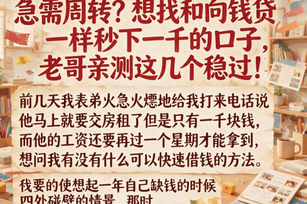 急需周转？想找和向钱贷一样秒下一千的口子，老哥亲测这几个稳过！