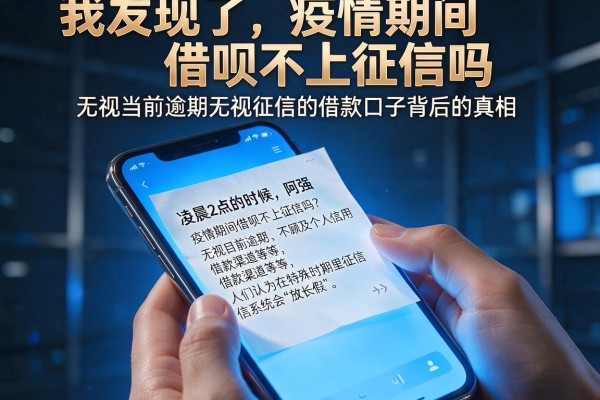 我发现了，疫情期间借呗不上征信吗和无视当前逾期无视征信的借款口子背后的真相