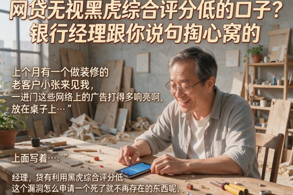 网贷无视黑虎综合评分低的口子？银行经理跟你说句掏心窝的