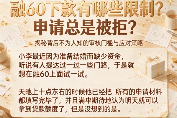 融60下款有哪些限制？申请总是被拒？揭秘背后不为人知的审核门槛与应对策略