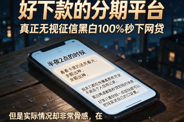 好下款的分期平台，枚举五个真正无视征信黑白100%秒下网贷