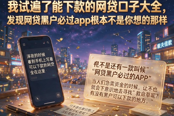 我试遍了能下款的网贷口子大全，发现网贷黑户必过app根本不是你想的那样