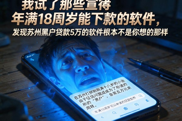 我试了那些宣称年满18周岁能下款的软件，发现苏州黑户贷款5万的软件根本不是你想的那样