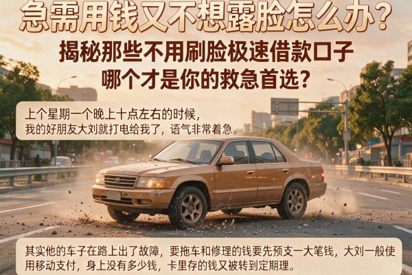 急需用钱又不想露脸怎么办？揭秘那些不用刷脸极速借款口子，哪个才是你的救急首选？