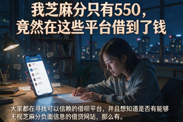 我芝麻分只有550，竟然在这些平台借到了钱
