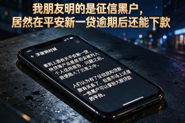 我朋友明明是征信黑户，居然在平安新一贷逾期后还能下款