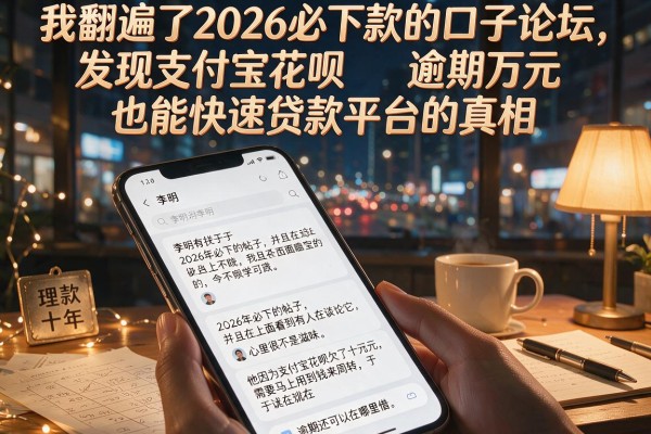我翻遍了2026必下款的口子论坛，发现支付宝花呗逾期万元也能快速贷款平台的真相