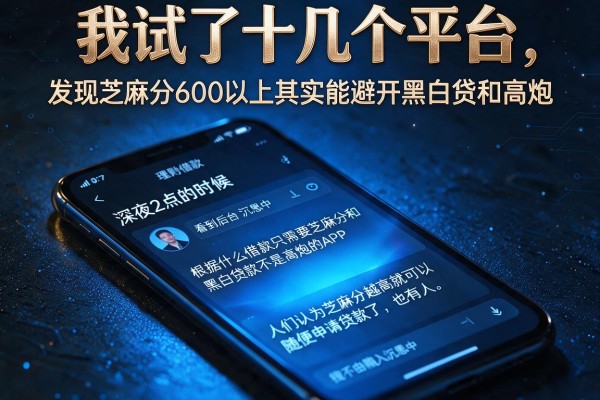 我试了十几个平台,发现芝麻分600以上其实能避开黑白贷和高炮