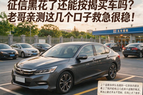 征信黑花了还能按揭买车吗？老哥亲测这几个口子救急很稳！