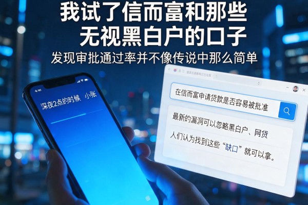 我试了信而富和那些无视黑白户的口子，发现审批通过率并不像传说中那么简单