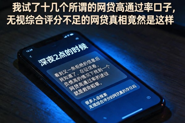 我试了十几个所谓的网贷高通过率口子，发现无视综合评分不足的网贷真相竟然是这样