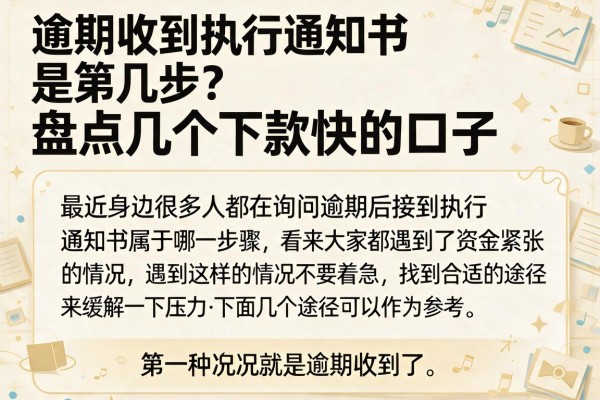 逾期收到执行通知书是第几步？盘点几个下款快的口子