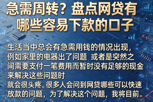 急需周转？盘点网贷有哪些容易下款的口子分享