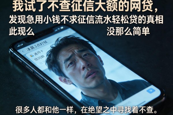 我试了不查征信大额的网贷，发现急用小钱不求征信流水轻松贷的真相没那么简单