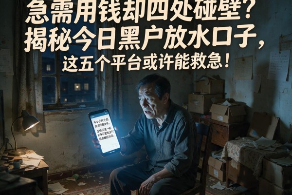 急需用钱却四处碰壁？揭秘今日黑户放水口子，这五个平台或许能救急！