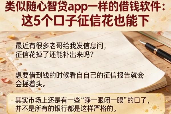 类似随心智贷app一样的借钱软件:这5个口子征信花也能下