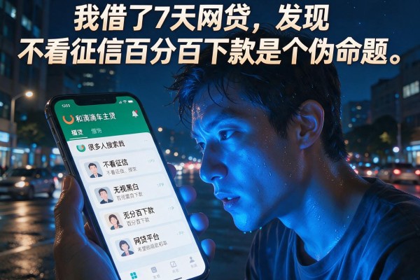 我借了7天网贷，发现不看征信百分百下款是个伪命题
