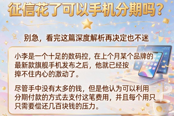 征信花了可以手机分期吗？别急，看完这篇深度解析再决定也不迟