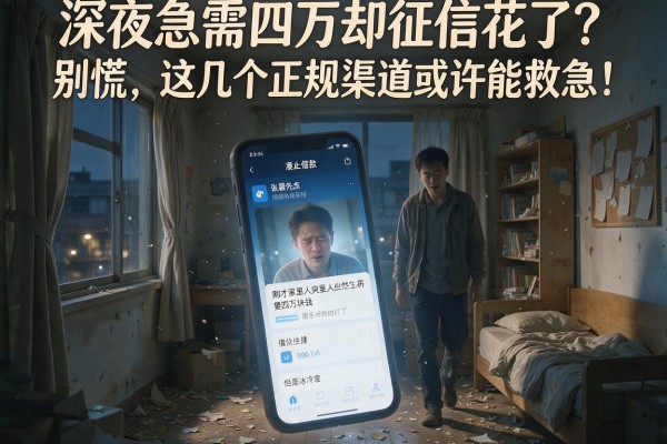 深夜急需四万却征信花了？别慌，这几个正规渠道或许能救急！