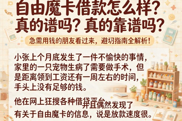 自由魔卡借款怎么样？真的靠谱吗？急需用钱的朋友看过来，避坑指南全解析！