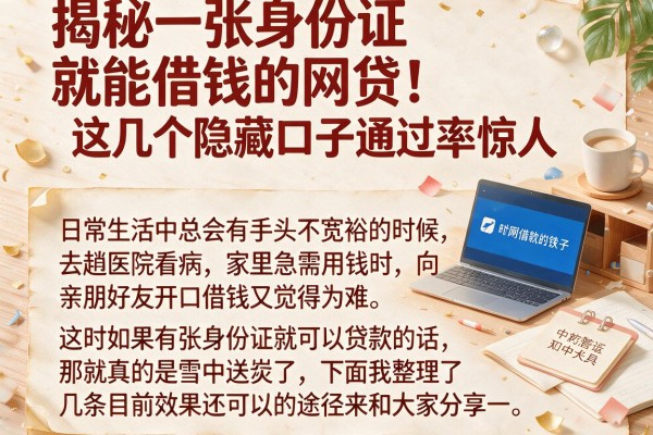 揭秘一张身份证就能借钱的网贷，这几个隐藏口子通过率惊人