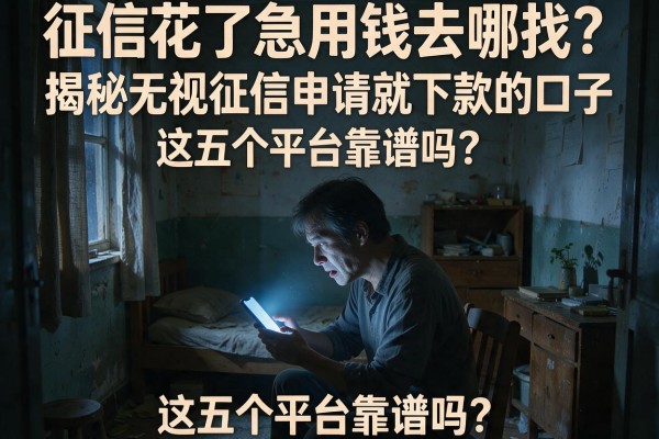 征信花了急用钱去哪找？揭秘无视征信申请就下款的口子，这五个平台靠谱吗？