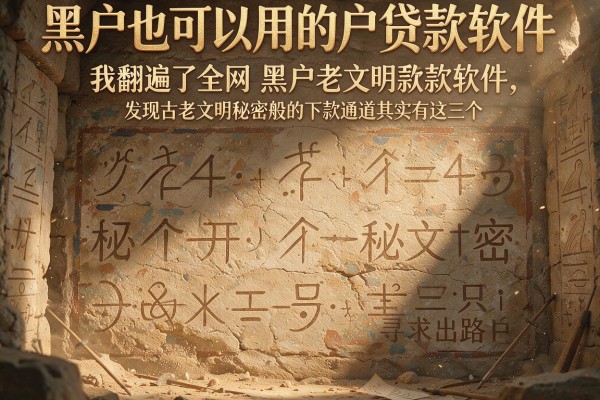 我翻遍了全网黑户贷款软件，发现古老文明秘密般的下款通道其实只有这三个