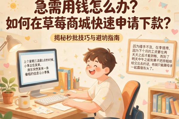 急需用钱怎么办？如何在草莓商城快速申请下款？揭秘秒批技巧与避坑指南