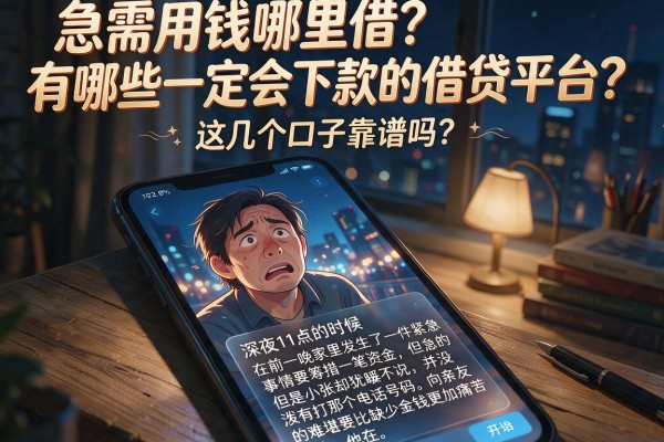 急需用钱哪里借？有哪些一定会下款的借贷平台？这几个口子靠谱吗？