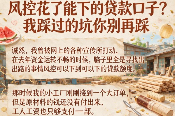 风控花了能下的贷款口子？我踩过的坑你别再踩