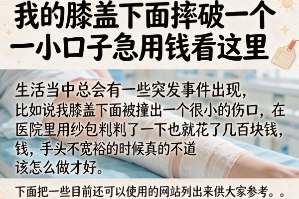 我的膝盖下面摔破一个小口子急用钱看这里，分享几个靠谱口子