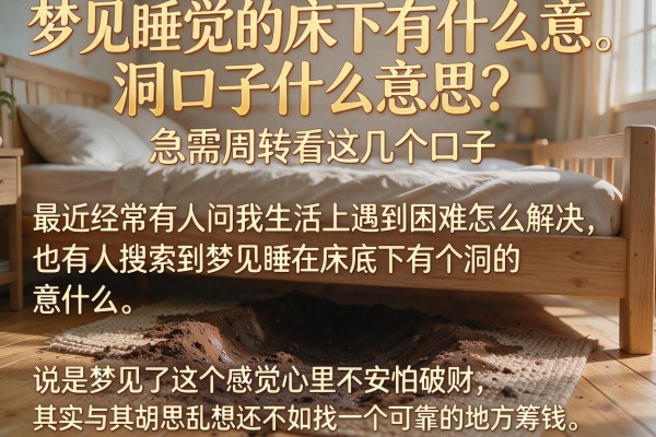 梦见睡觉的床下有洞口子什么意思？急需周转看这几个口子