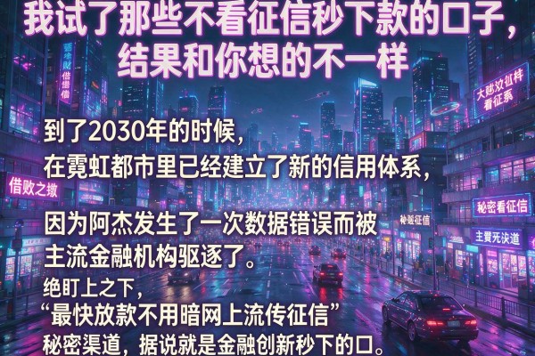 我试了那些不看征信秒下款的口子，结果和你想的不一样