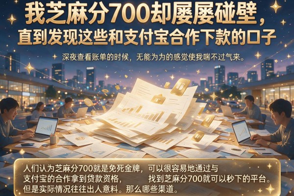 我芝麻分700却屡屡碰壁，直到发现这些和支付宝合作下款的口子