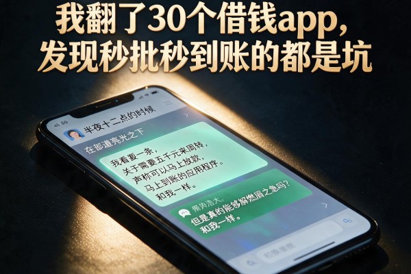 我翻了30个借钱app，发现秒批秒到账的都是坑