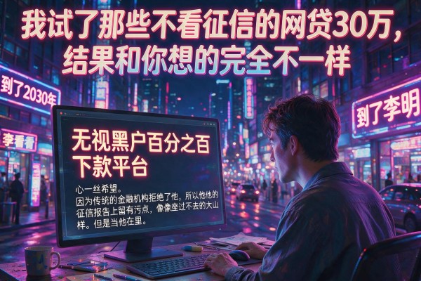 我试了那些不看征信的网贷30万，结果和你想的完全不一样