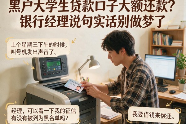 黑户大学生贷款口子大额还款？银行经理说句实话别做梦了