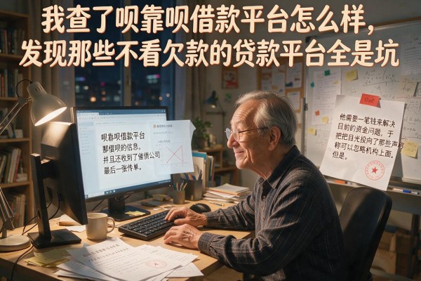 我查了呗靠呗借款平台怎么样，发现那些不看欠款的贷款平台全是坑