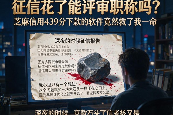 征信花了能评审职称吗？芝麻信用439分下款的软件竟然救了我一命
