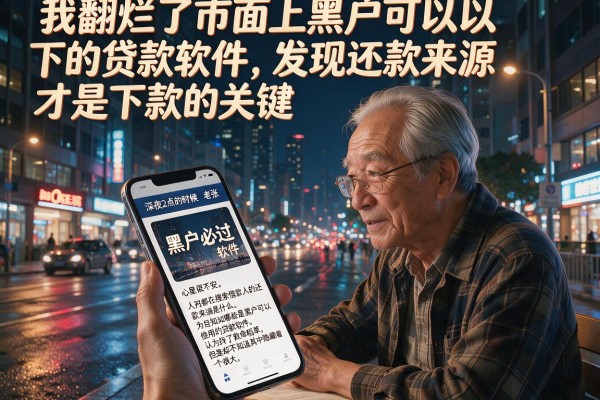我翻烂了市面上黑户可以下的贷款软件，发现还款来源才是下款的关键