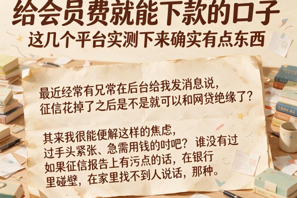 给会员费就能下款的口子，这几个平台实测下来确实有点东西