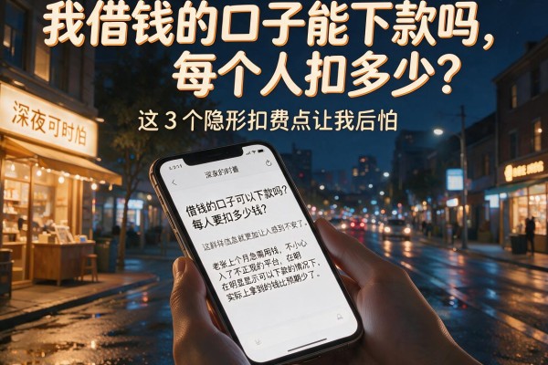 我借钱的口子能下款吗，每个人扣多少？这3个隐形扣费点让我后怕