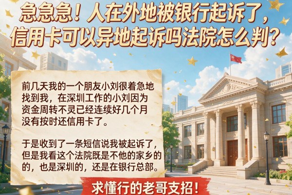 急急急!人在外地被银行起诉了,信用卡可以异地起诉吗法院怎么判?求懂行的老哥支招!