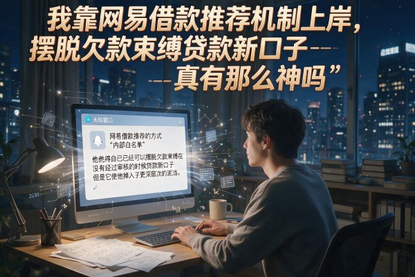 我靠网易借款推荐机制上岸，摆脱欠款束缚贷款新口子真有那么神吗