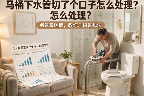 马桶下水管切了个口子怎么处理？别急着砸墙，教你几招省钱法